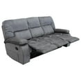 thumbnail image 5 of Pemberly Row Contemporary Polyester Manual Triple Reclining Sofa in Gray, 5 of 11