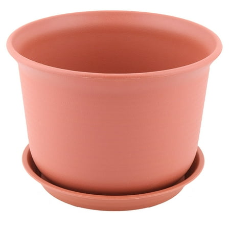 - Balcony Plastic Drainage Holes Flower Plant Pot Tray Holder Container Brick Red
