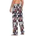 thumbnail image 5 of JSTEL Halloween Skulls Checkered Men's Sleepwear Mens Pajama Pants Bottoms with Pockets, S, 5 of 6