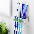 thumbnail image 3 of Toothbrush Holders - Wall Mounted Toothpaste Holder for Bathrooms, Stainless Steel Tooth Brushing Holder Shower Electric Tooth Brush Head Holder Organizer Storage Brushed Nickel Silver, 3 of 7