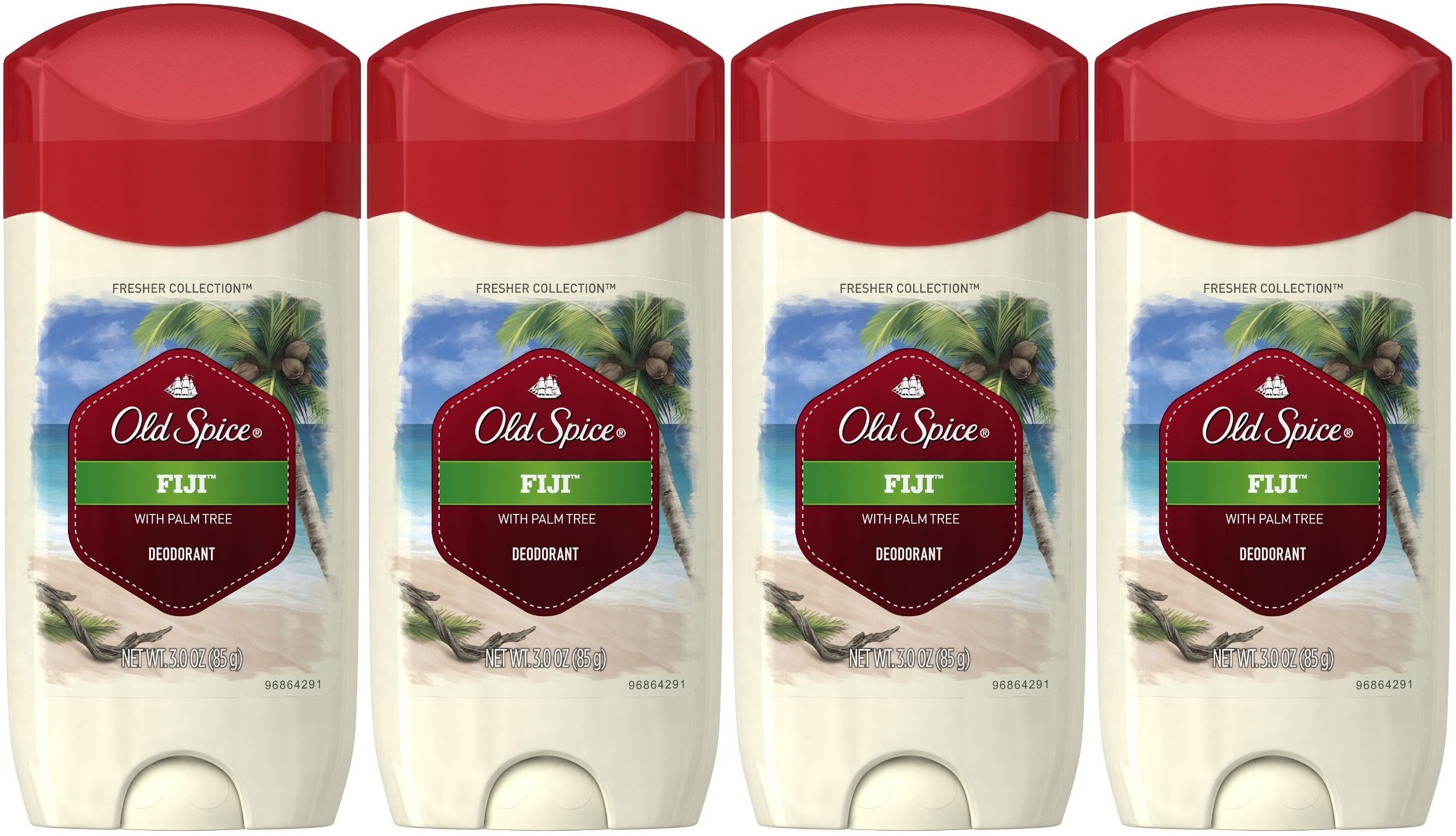 Old Spice Fresh Collection Deodorant, Fiji 3 oz (Pack of 4)