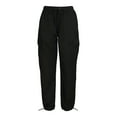 Time and Tru Women's Parachute Cargo Jogger Pants, 29" Inseam, Sizes XS