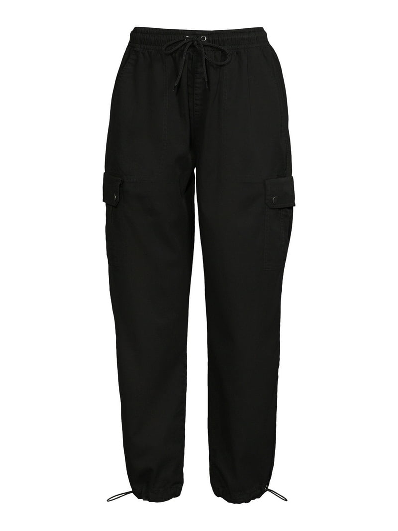 【NONCODE】True Cargo Jogger Pants Time and Tru Women's Parachute Cargo Jogger Pants, 29