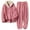 e-1559Pink410, variant on Hifoo Women Soft Pajama Winter Wear With Pocket Cozy Home Solid Color Sleepwear Plush Tops Pants Pjs Sets For Ladies Nightwear Holiday Casual O-Neck Loungewear