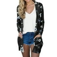 thumbnail image 2 of Hearthz Thin Cardigans for Women Lightweight Long Sleeve 0pen Front Kimono Cardigan Flower Fall Long Cardigan with Pockets, 2 of 9
