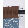 thumbnail image 6 of Blue Brown Flowers Tier Curtains 24 Inch Length,Sheer Curtains for Bedroom Living Room Window Classic Botanical Art Elegant Rod Pocket Drapes Kitchen Curtains Small Half Window 27.5"x24" 2 Panels, 6 of 7