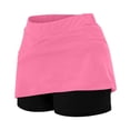 thumbnail image 5 of Arlun Mini Skorts for Women Elastic High Waist Plus Size Casual Short Tennis Skirts Lightweight Comfy with Built in Shorts Athletic Sports Skirts with Pockets Hot Pink S, 5 of 5