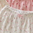 thumbnail image 4 of Amidoa Girls Summer 2 Piece Outfits Cotton Floral Print Short Sleeve and Casual Shorts Kids Clothing Set White Size 4T White Size 4T, 4 of 5