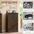 thumbnail image 5 of 10 Gallon Tilt-Out Trash Can Cabinet, Modern Laundry Hamper Cabinet with Drawers, Hidden Garbage Can Cabinet for Kitchen and Living Room, 5 of 7