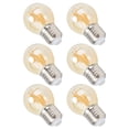 thumbnail image 2 of 6 bombillas LED vintage G45 doradas con base E27 para decoración del hogar, 6 W, luz cálida., 2 of 14