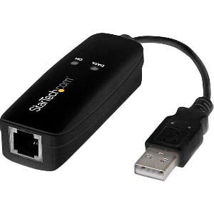 StarTech 56K USB Dial-up and Fax Modem V.92 External Hardware