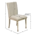 thumbnail image 2 of Rustic White Wash Chairs, Upholstered Back - Ideal for Family Dinners, 2 of 6