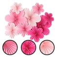 thumbnail image 2 of 9 piezas de flores de papel colgantes, decoraciones de flores de papel para pared, abanicos de flores, papel floral, decoración de fondo, abanicos de papel, decoración del aula, 2 of 7