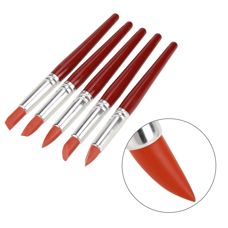 5 Pcs Rubber Tip Clay Sculpture Tools - Silcone Modeling & Carving Tools For Pottery, Clay Shaping & Fingerprint Removal
