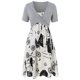 thumbnail image 1 of Vestido camisero en capas con estampado floral y tallas grandes con top cruzado cruzado Rosegal Bikinis, 1 of 5