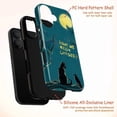 thumbnail image 4 of Mystical Cat and Crow Phone Case, Gothic Aesthetic iPhone Case with Full Moon and Quote, Protective Phone Cover for iPhone 16 15 14 13 12 11 Plus Pro Max Mini, 4 of 6