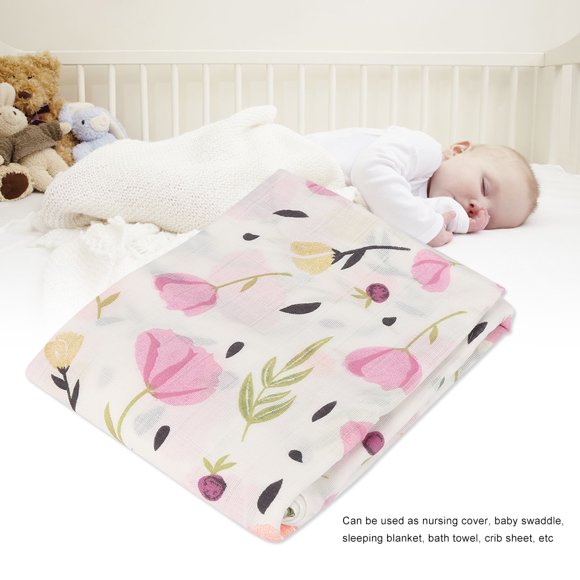 Manta para bebé, manta de muselina transpirable para recién nacido, manta de algodón para bebé, manta de muselina para bebé, instalación sin esfuerzo