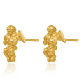 thumbnail image 3 of 14K Solid Yellow Gold Guardian Angel Wings Stud Earrings, 3 of 10