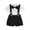 Black, variant on Baby Boys Formal Suit Set Short Sleeve Romper Suspenders Shorts Pants Bowtie Wedding Tuxedo Outfits Clothes, 6-12 Months, Black