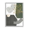 thumbnail image 4 of Stupell Industries Abstract Shapes with Golden Floral Detail Gray Framed by Melissa Wang, 4 of 5