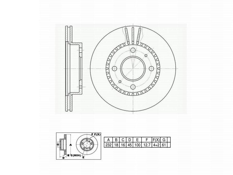 Winstop Brake Rotor, Front WS231547, Nissan Sentra 1999-1995
