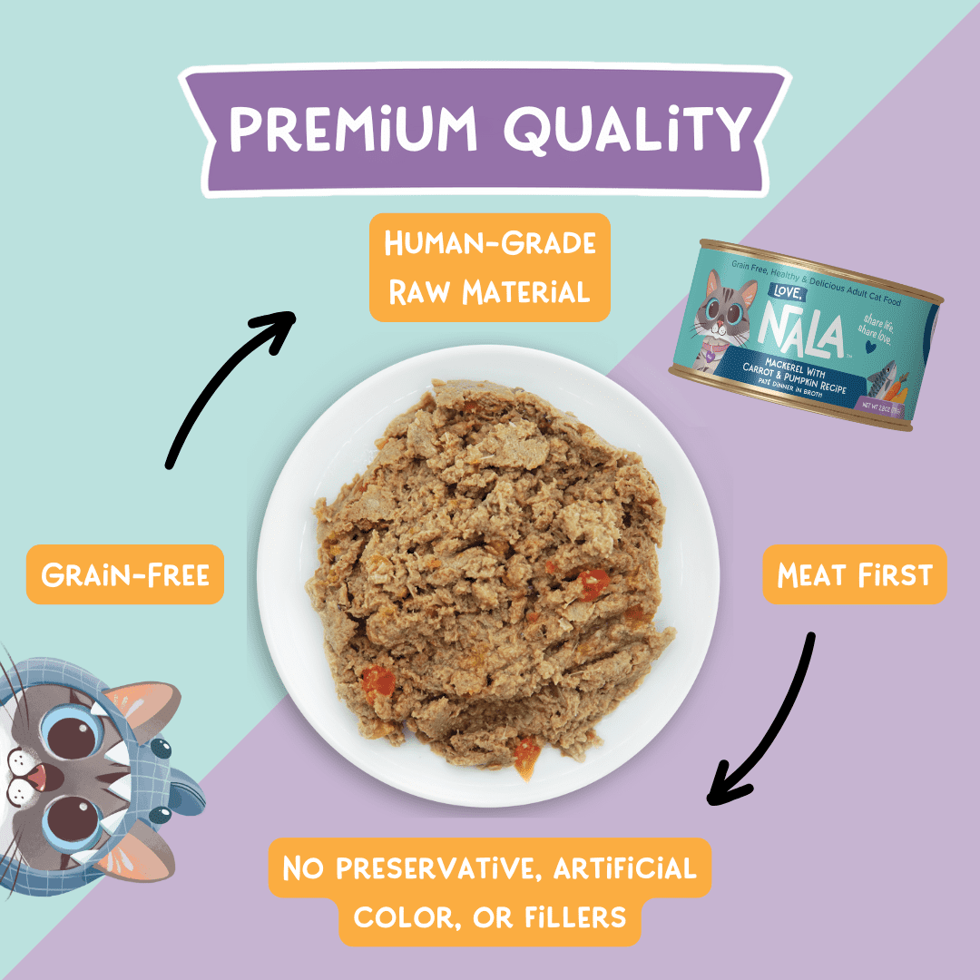 (6 pack) Love, Nala Mackerel Pate with Carrot & Pumpkin Recipe in Broth Adult Cat Food