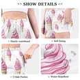 thumbnail image 6 of FORMRS Womens Swim Shorts Mesh Liner Quick Dry Casual Beach Board Bottom with Pockets, Sizes S-2XL, Pink Cartoon Ice Cream, 6 of 9