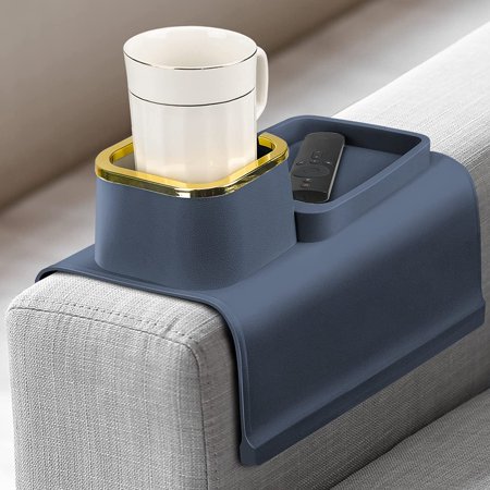 Cup Holder for Couch,Sofa Armrest Tray,Portable Couch Drink Holder arm Table,Couch Accessories Suitable for Recliner Table(Blue)