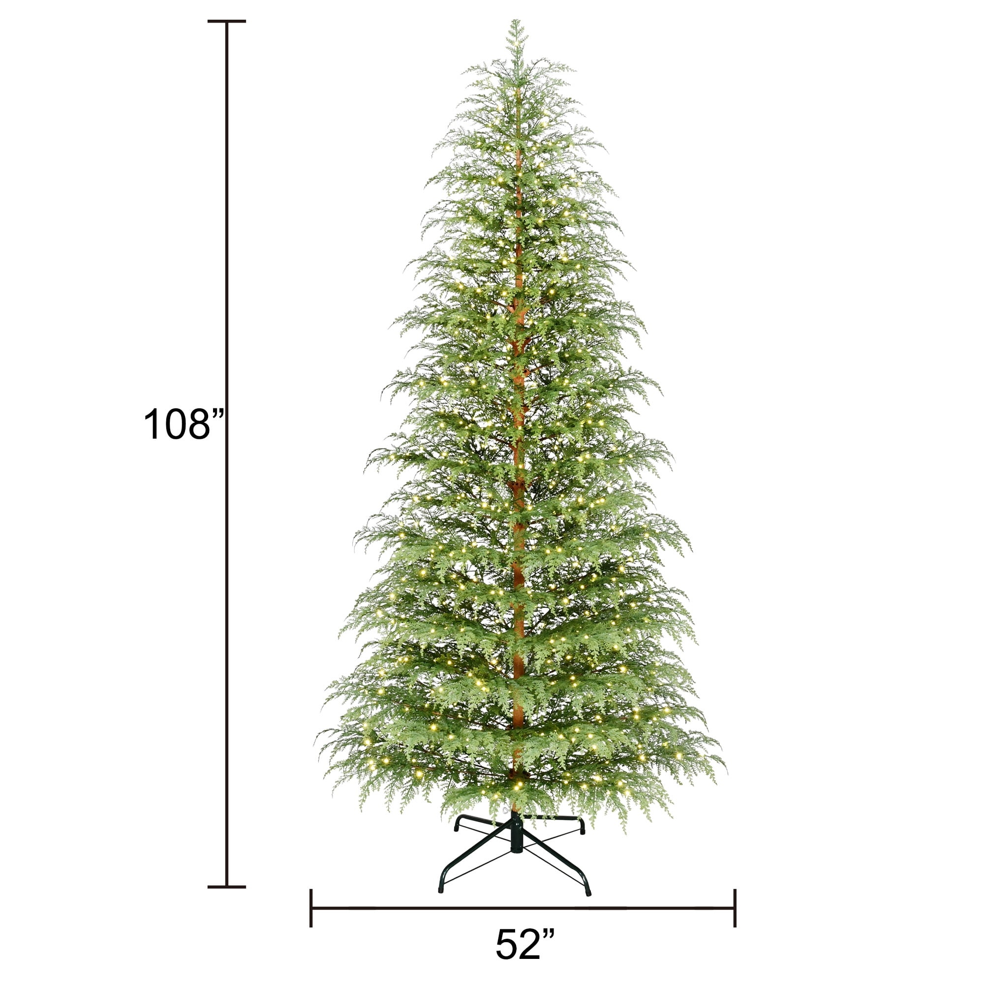 My Texas House 9' Pre-Lit Cypress Artificial Christmas Tree photo 4