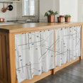 thumbnail image 6 of Modern Geometric Tier Curtains 36 Inch Length, Minimalist Lines Polka Dots Abstract Beige Cafe Short Curtains for Bathroom Over Sink, Small Kitchen Curtain Light Filtering Drapes 2 Panels 27.5"Wx36"L, 6 of 8