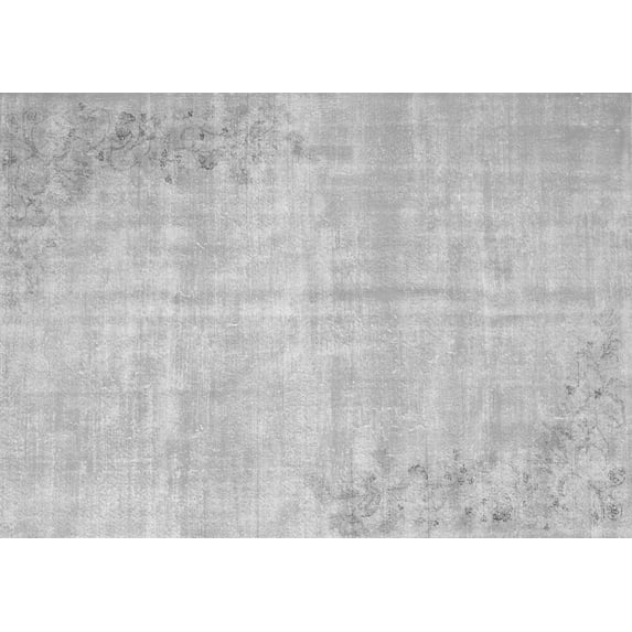 Ahgly Company Indoor Rectangle Abstract Gray Contemporary Area Rugs, 2' x 4'