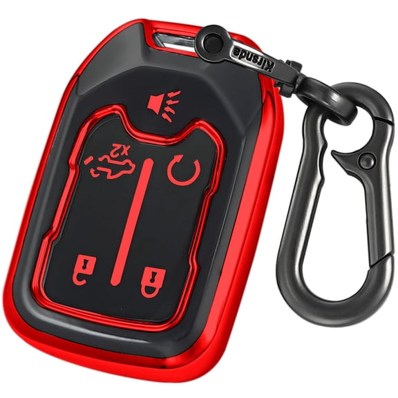for Chevrolet Key Fob Cover with keychian,TPU Protection Key Case Compatible with GMC Silverado Suburban Tahoe Acadia Sierra Terrain Yukon (5 Button)