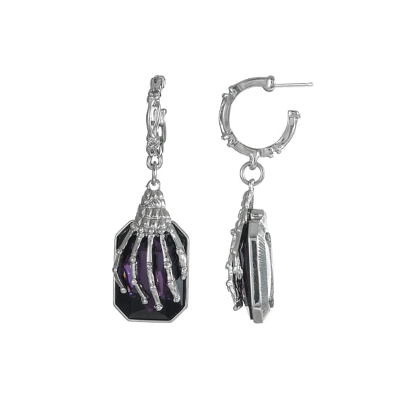 Way to Celebrate Skull Gemstone Halloween Earring, 1 Piece