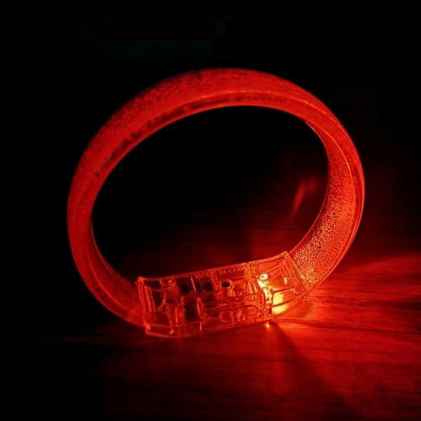 Pulsera luminosa combinada con pulsera LED con flash para conciertos, festivales de música y discotecas