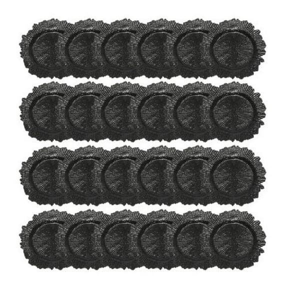 12.6in Modern Charger Plates Round Plastic Reef Plate Dinner Plates 24pcs