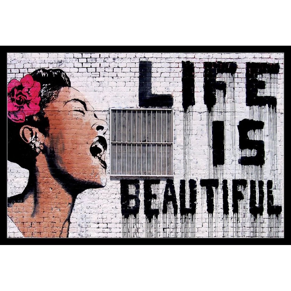 Banksy Billie Holiday Life Is Beautiful Poster Print