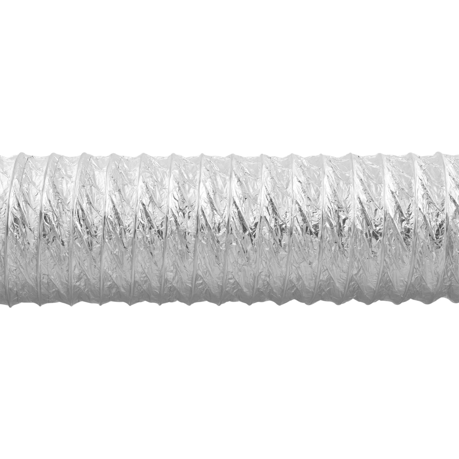 Imperial 4-inch x 8-feet Flexible Aluminum Foil Air Connector for Exhaust Vent, Cylindrical, Silver