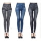 thumbnail image 1 of Leggings de mezclilla de talla grande para mujer, pantalones ajustados de cintura alta y elásticos que levantan la cadera para mujer, 1 of 1