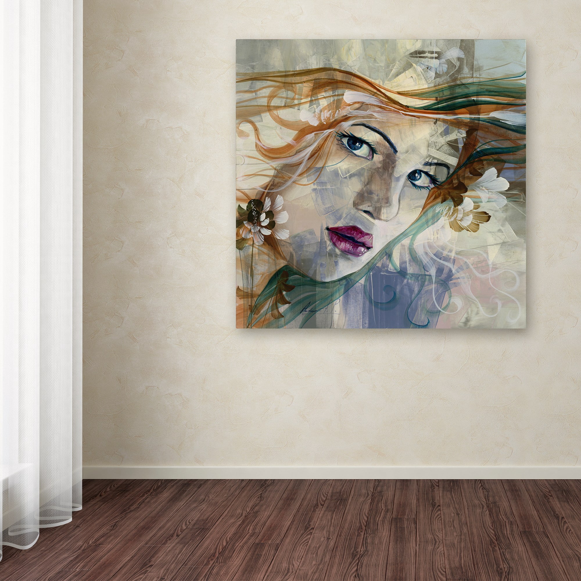 Trademark Fine Art "Mia" Canvas Art by Andrea