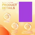 thumbnail image 4 of Uxcell 100Pcs 9.06 x 5.9" Clear Treat Bags with Gold Cable Ties Purple, 4 of 7