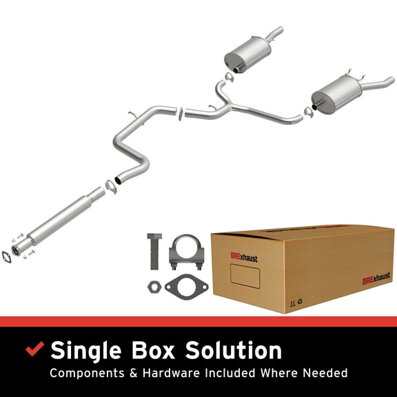 BRExhaust OE Replacement Exhaust System Kit 106-0206: Compatible with 2006-2011 Chevrolet Impala 3.9L, 2006-2009 Chevrolet Impala 5.3L