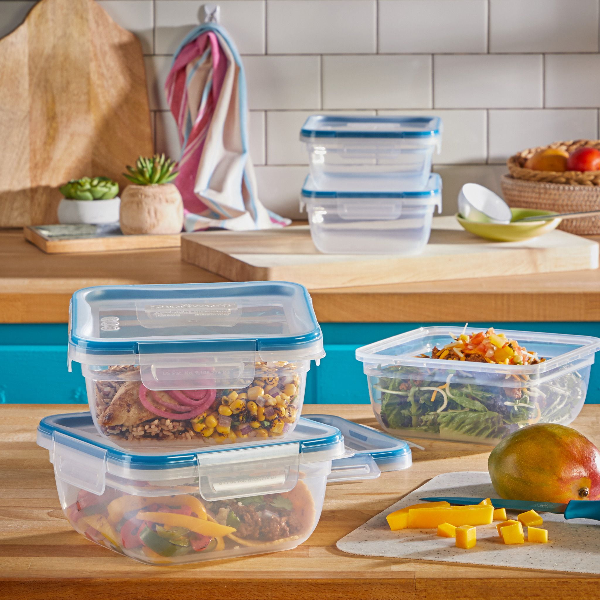 Snapware 2 Tray Reusable Meal Prep Containers 2 Cup