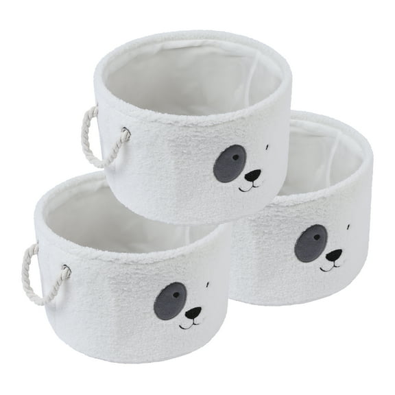 REGALWOVEN Set of 3 Cotton Storage Cube for Shelves Closet, Storage Bin with Handles, Collapsible Storage Basket for Organizing Clothes Gray 13*8.1in