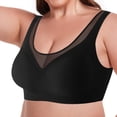 thumbnail image 6 of Everyday Bras for Women Sports Bras for Women Non Removable Pads Strapless Bra for Women plus Size Support Bras for Women Medium Bra Sports Bra for Big Busted Women Maximum Support Sports Black 2XL, 6 of 8