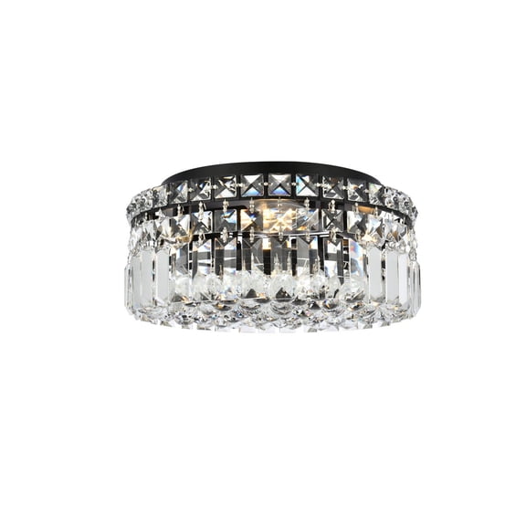 Maxime 14 inch black flush mount