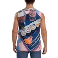 thumbnail image 4 of Fotbe Men's Colorful Sushi Food Art Print Men's Sleeveless Muscle Tank Tops Casual T-Shirts for Gym Workout Beach-3X-Large, 4 of 8