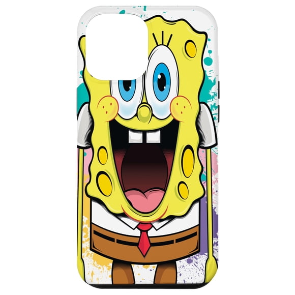 Funda para iPhone 12 Pro Max de Bob Esponja con Salpicaduras de Pintura