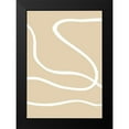 thumbnail image 2 of Uppsala Studio 14x18 Black Modern Framed Museum Art Print Titled - Beige Lines 01, 2 of 5