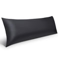 thumbnail image 5 of SORMAG Body Pillow Case Cover Bamboo Cooling Body Pillow Cover for Hot Sleepers and Night Sweats Breathable & Silky Soft Full Long Pillow Case (Black, 20x54 Inches), 5 of 9