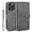 Gray, variant on Fine Vintage Wallet Style Leather Phone Case with Card Slot Holder PU Protective Cover for iPhone 14 11 12 Pro Max 13 Mini 6s 8 7 14 Plus SE XS XR(Blue,iPhone Xs)